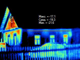 Пример термограммы - ослабленный тепловой барьер